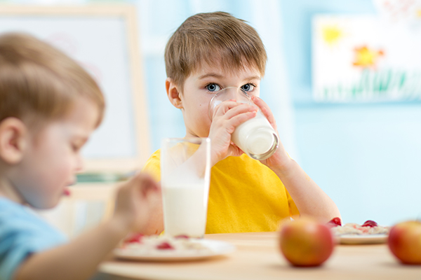 drinking milk